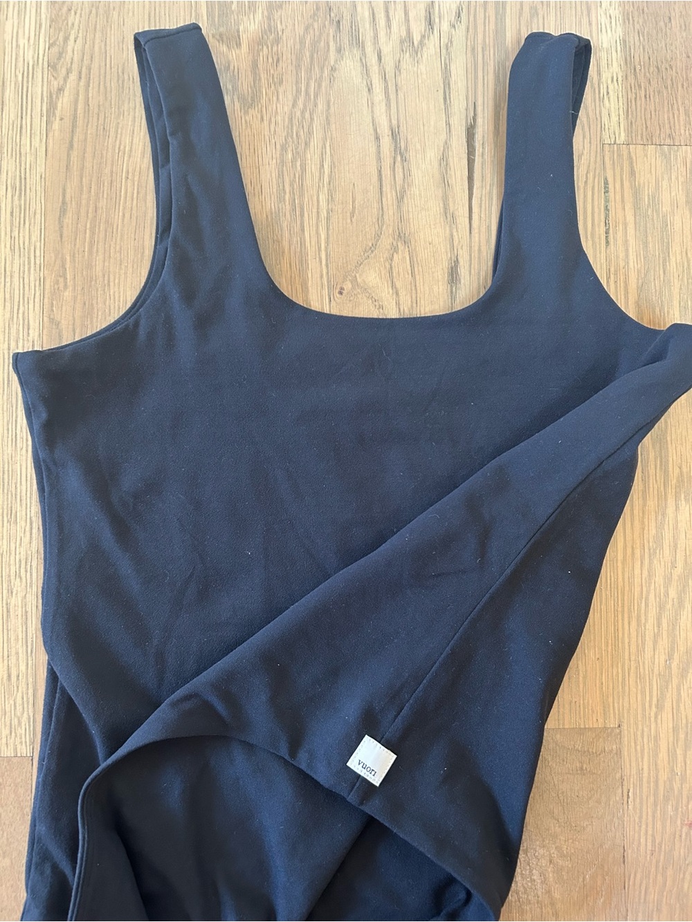 Vuori Halo Bodysuit Black Size L DreamKnit Scoop Neck Thong VW1224 - Picture 5 of 9